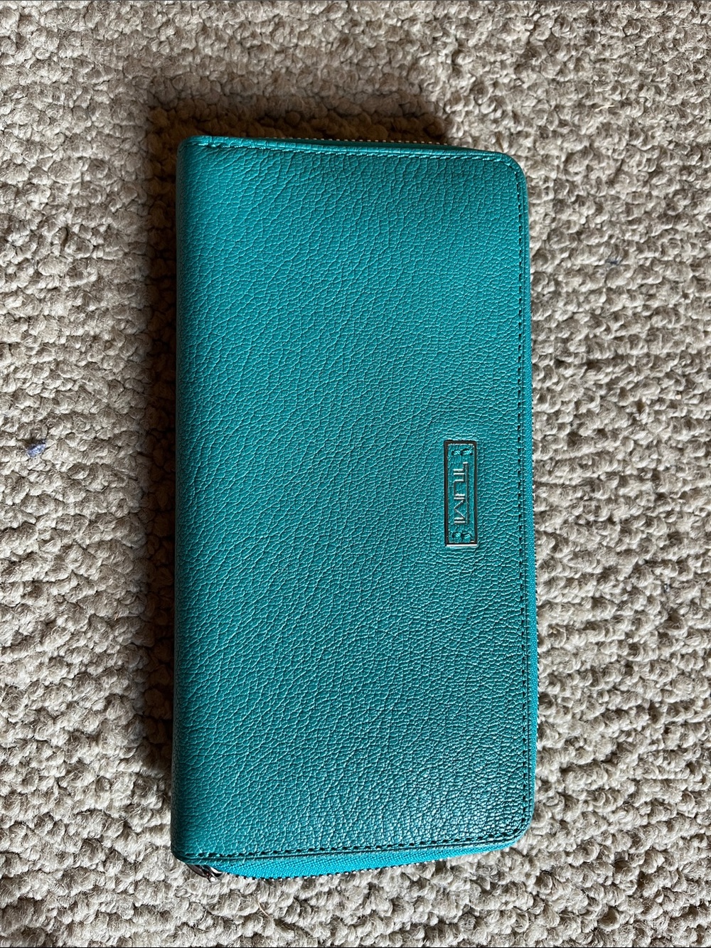 Tumi Teal Zip-Around Wallet